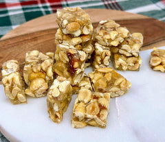 SweetGourmet squares used as ice cream topping adding crunch and flavor contrast