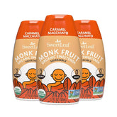 SweetLeaf front packaging shows caramel macchiato flavor and zero-calorie benefit