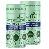 SweetLeaf front packaging showing shaker jar and clear label, easy identification benefit