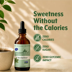 SweetLeaf used in coffee showing quick dissolve and zero-calorie benefit