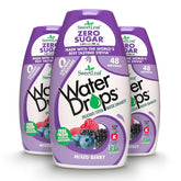 SweetLeaf front packaging showing mixed berry bottles and convenience