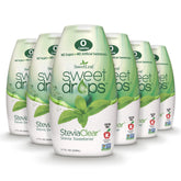 SweetLeaf SteviaClear front packaging showing bottle label and size, convenient for travel