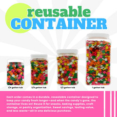 Sweetly You label detail on jar highlighting product name and reusable container benefit