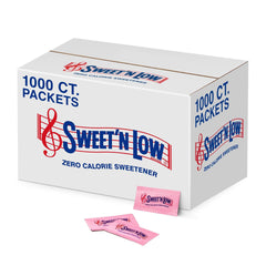 Sweet'N Low front packaging 1000 ct showing bulk box for convenience