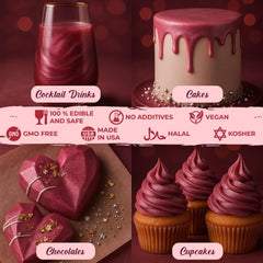 Sweets & Treats Boutique cocktail with swirling shimmer creating dramatic drink presentation