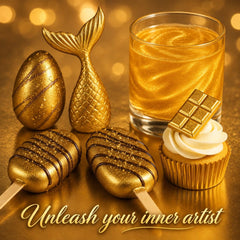 Sweets & Treats Boutique shimmering gold dust floating in cocktail adding visual wow