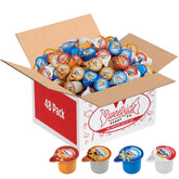 SWEETSIDE CANDY CO. box front showing all four flavors and count, convenient storage benefit