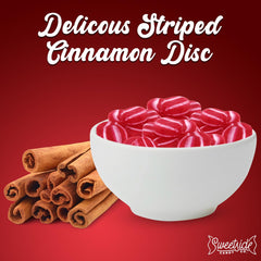 SWEETSIDE close up of candy surface showing bold cinnamon texture