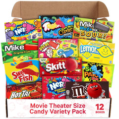 SWEETSIDE CANDY CO. front box display showing twelve theater candy boxes for easy sharing