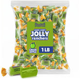 SWEETSIDE CANDY CO. front packaging showing green apple bulk bag benefit: easy selection