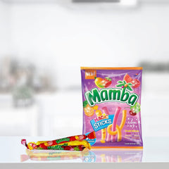 Sweetzo Mamba close-up of chewy texture showcasing soft chew and long-lasting fruit flavor