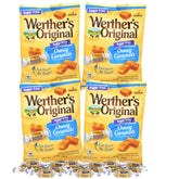 Sweetzo Werther's front packaging showing four 1.46 oz pouches and clear branding, convenient storage