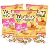 Sweetzo Werther's front packaging showing three 4.51 oz bags and convenience