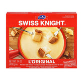 Swiss Knight front packaging showing 14 oz can and brand benefits