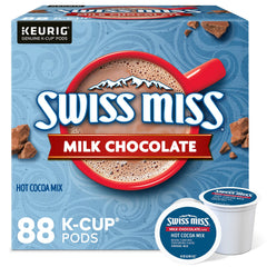 Swiss Miss front packaging showing K-Cup box and brand warmth
