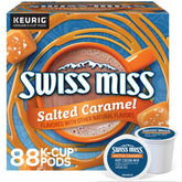 Swiss Miss front packaging showing salted caramel flavor and benefits