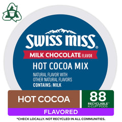 Swiss Miss open box with K-Cup pods organized for quick access