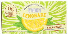 Swoon close-up of label detail highlighting flavor and zero sugar benefit