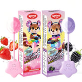 SWOOT front packaging showing two beaver-shaped musical lollipops, playful gift-ready