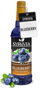 Syruvia bottle front view showing label and volume, highlights brand clarity