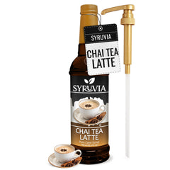 Syruvia bottle front packaging showing label and pump for easy pouring