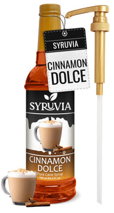 SYRUVIA front packaging showing bottle and pump, highlights convenience