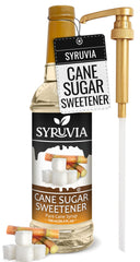 SYRUVIA front label showing bottle and clear brand identity, easy selection