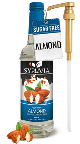 SYRUVIA front packaging showing bottle and pump for easy pouring