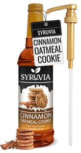SYRUVIA front packaging showing label and pump for easy pouring