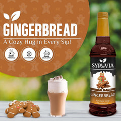 SYRUVIA bottle close-up highlighting texture and cap for easy pouring convenience