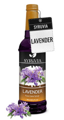 Syruvia front label showing lavender flavor and bottle details for easy selection