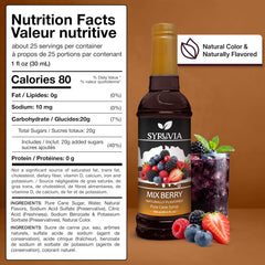 SYRUVIA syrup on spoon close-up showing rich texture and concentrated berry taste benefit