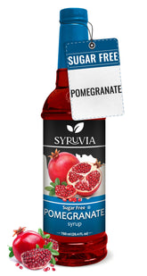 SYRUVIA front view of bottle showing size and label, highlights convenient use