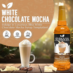 SYRUVIA pump dispensing syrup into cup, ensures accurate mess-free portions
