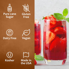 SYRUVIA used in a cocktail showing bright color and flavor boost benefit