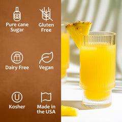 SYRUVIA maple bourbon pecan syrup added to latte showing enhanced flavor and cafe-style finish
