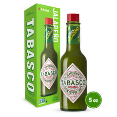 TABASCO green jalapeño glass bottle detail highlights glass and freshness