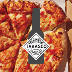 TABASCO scorpion next to measuring cup showing 64 oz scale and bulk value