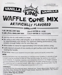 Close-up of a golden vanilla waffle cone by TableTop King highlighting crisp texture and serving appeal