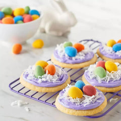 Taboom decorated cupcakes topped with eggs adding vibrant color and easy decoration