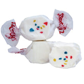 Taffy Town front tub showing branded 2.5 lb packaging and clear lid for easy storage