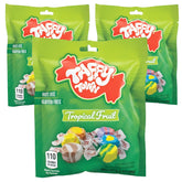 Taffy Town front packaging showing three 3.5 oz tropical pack, convenient portioning