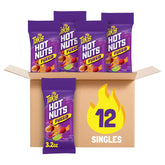 Takis Fuego Hot Nuts front box showing 12-count packaging and bold branding for convenience