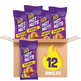Takis front packaging showing Fuego Hot Nuts and bold design, highlights shareability