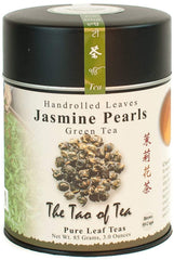 The Tao of Tea tin front showing packaging and compact 3 oz storage benefit