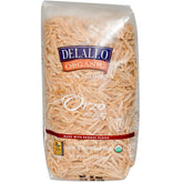 TAOindustry DeLallo orzo front packaging showing organic whole wheat benefits