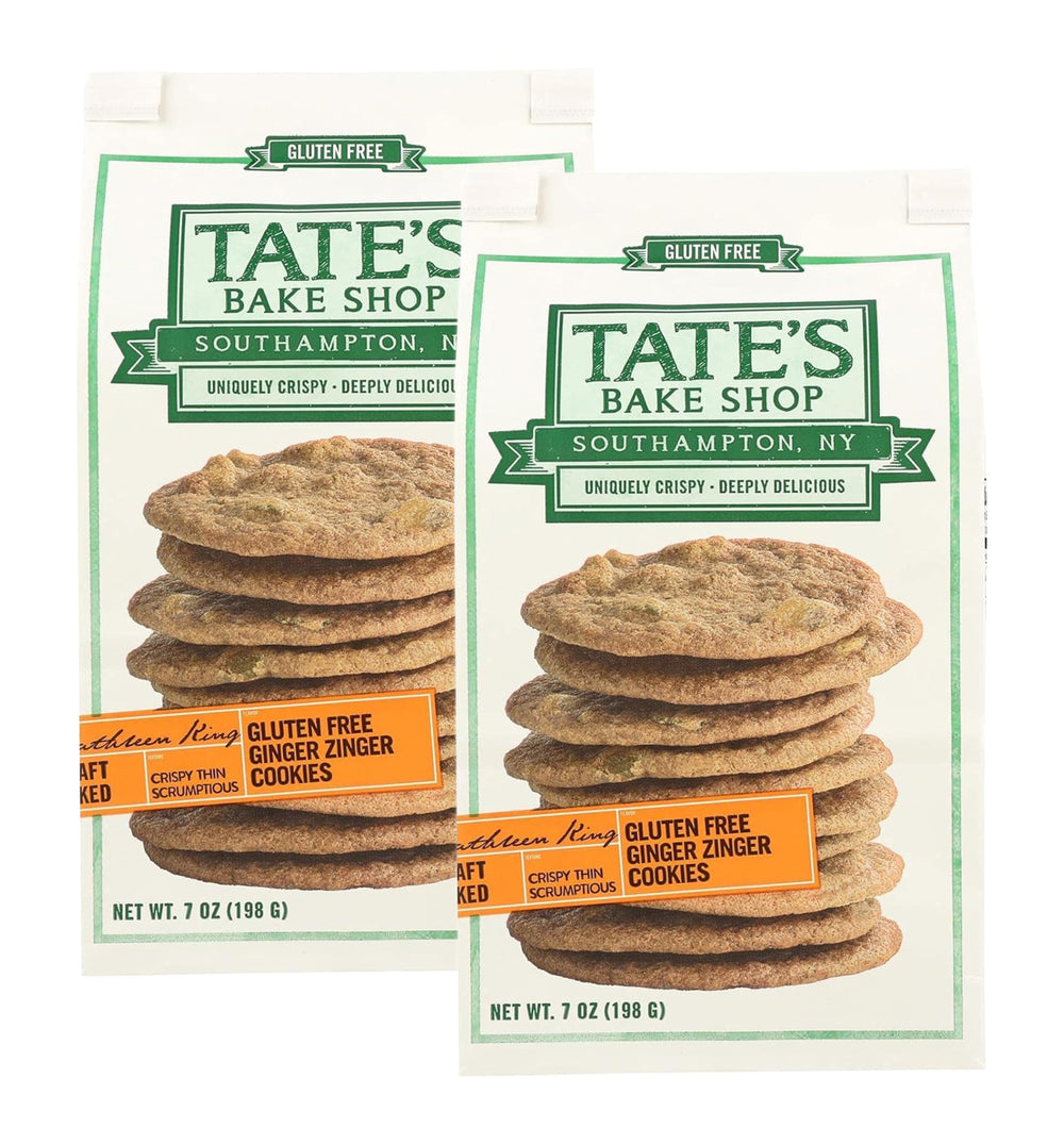 TAOindustry Tate's Bake Shop front packaging showing two 7 oz packs for convenient gifting