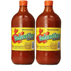 TAOindustry Valentina front packaging showing two 34 oz bottles and bold salsa picante flavor