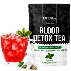 TAOISTEA front packaging showing 14-bag box and brand benefits