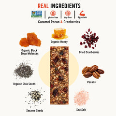 Taos Bakes texture detail highlighting cranberries and chia seeds for fruity chew